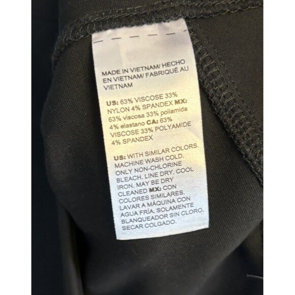 Chicos Woman’s Size 1 R Black Leggings Dressy Silver Bling At Tighter Ankle - Picture 7 of 7